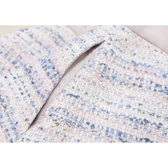 NWT GLANCESTUDIO Aussie Adaptive Clothing Pink & White Preppy Tweed Skirt Size S - Picture 6 of 10
